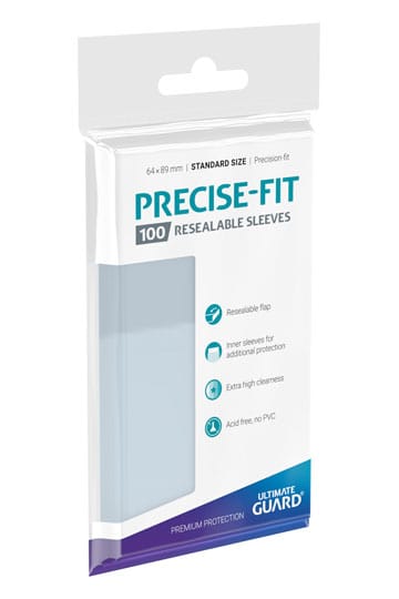 Ultimate Guard - Precise-Fit Inner Sleeves "Resealable" - Standard Size (100 Sleeves)