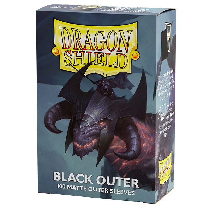 Dragon Shield - Standard Outer Sleeves: Black (100 Sleeves)