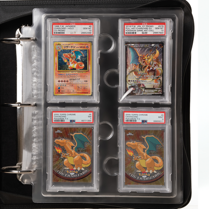 Gemloader Graded Card Binder mit PSA Slabs gefüllt
