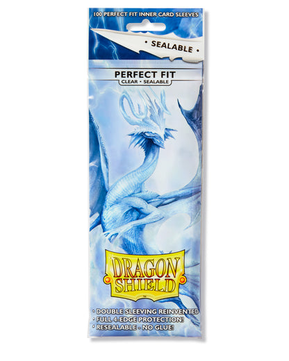 Dragon Shield - Standard Perfect Fit Sleeves: Clear [Resealable] (100 Sleeves)