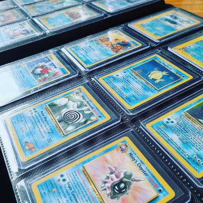 Gemloader Toploader Binder geöffnet mit Toploadern