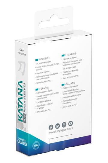 Ultimate Guard - Katana Inner Sleeves - Standard Size (100 Sleeves)