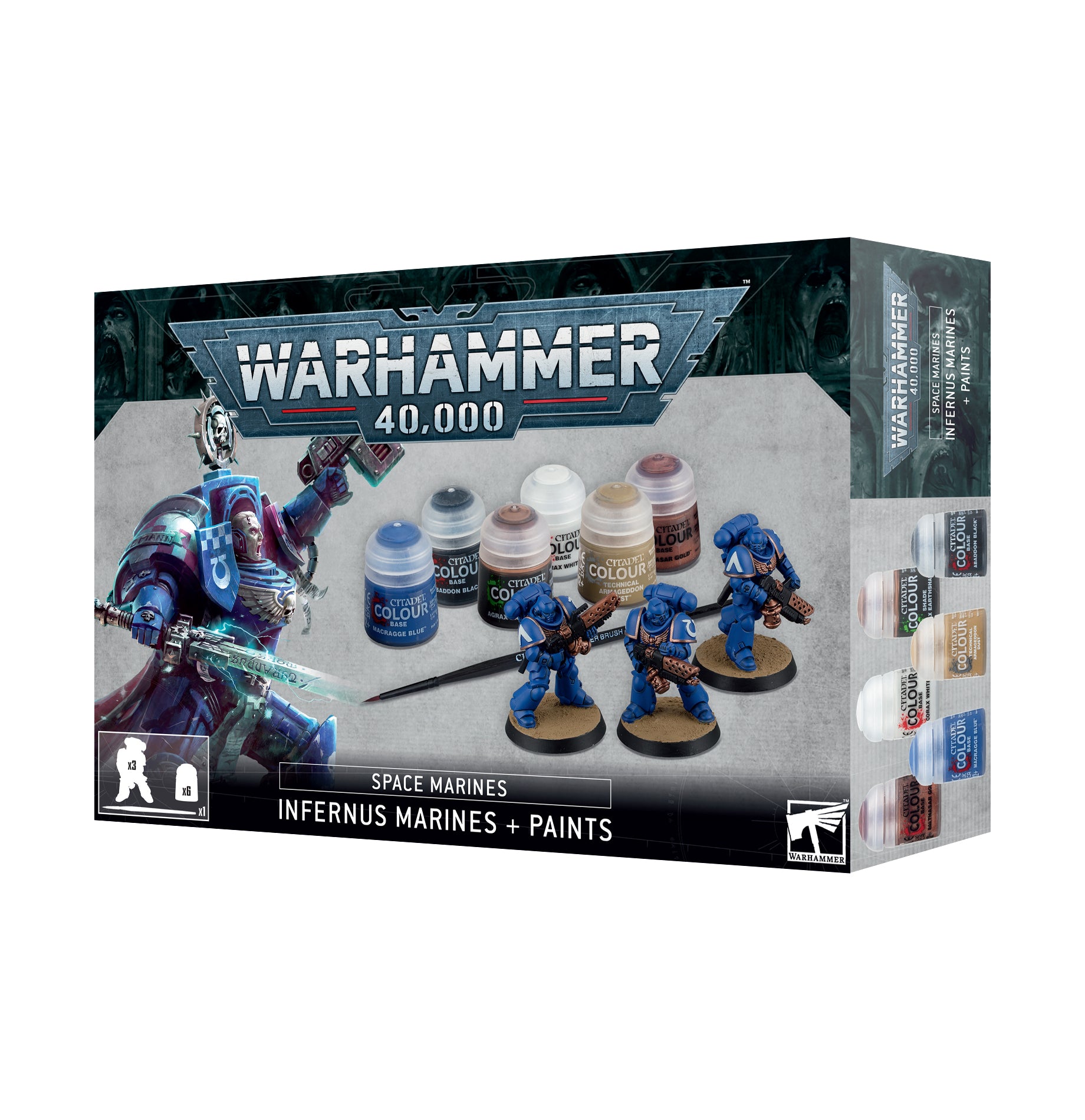 GW - Warhammer 40K: Infernus Space Marines + Paint Set